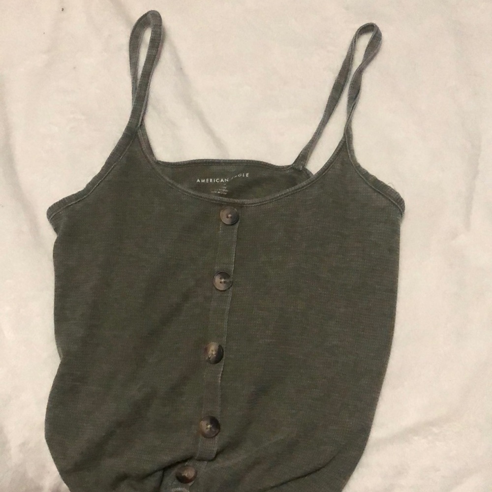 Olive green AE tank top